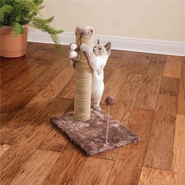 Petpal 20 in. Sea Grass Scratching Post - Dark Chocolate Fur 12 x 16 Base PE836599